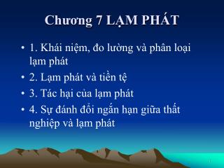 Chương 7 LẠM PHÁT