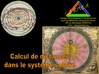 Calcul de distances dans le système solaire