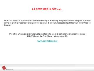 LA RETE WEB di DOT s.r.l.