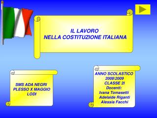 IL LAVORO NELLA COSTITUZIONE ITALIANA