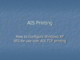 AIS Printing