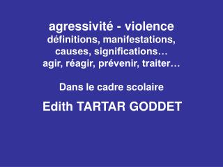Edith TARTAR GODDET