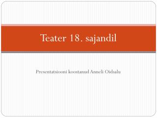 Teater 18. sajandil