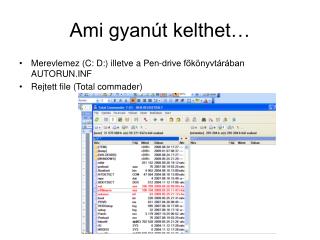 Ami gyanút kelthet…