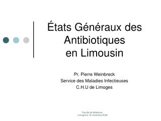 États Généraux des Antibiotiques en Limousin