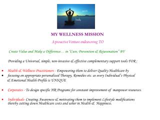 MY WELLNESS MISSION