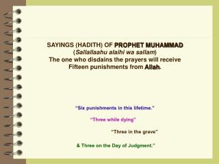&amp; Three on the Day of Judgment.”