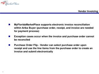 Vendor Invoicing