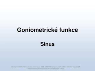 Goniometrické funkce