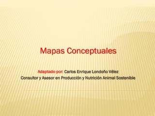 Mapas Conceptuales Adaptado por: Carlos Enrique Londoño Vélez