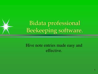 Bidata professional Beekeeping software.