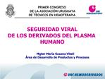 Mgter Mar a Susana Vitali rea de Desarrollo de Productos y Procesos