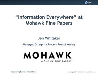 “Information Everywhere” at Mohawk Fine Papers