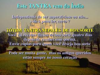 Este TANTRA vem da Índia