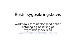 Bestil sygesikringsbevis