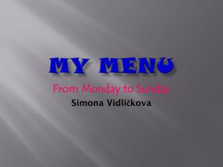 my menu