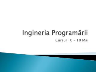 Ingineria Program ării