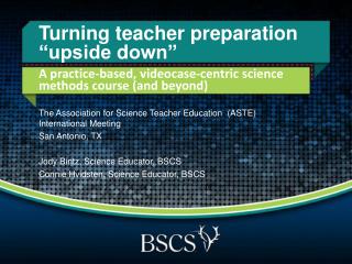 Turning t eacher p reparation “upside d own”