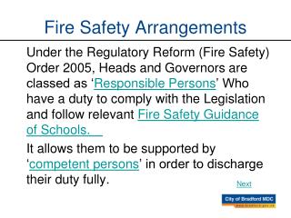 Fire Safety Arrangements