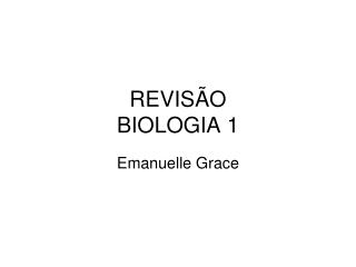 REVISÃO BIOLOGIA 1