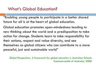 What’s Global Education?
