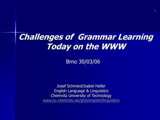 Challenges of Grammar Learning Today on the WWW
