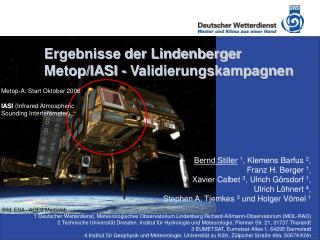 Ergebnisse der Lindenberger Metop/IASI - Validierungskampagnen