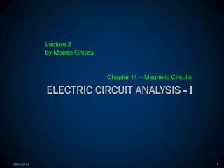 ELECTRIC CIRCUIT ANALYSIS - I