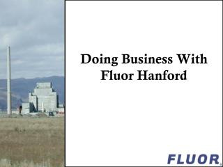 Doing Business With Fluor Hanford