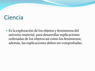 Ciencia