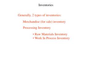 Inventories