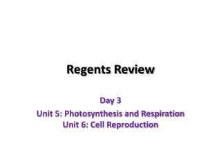 Regents Review