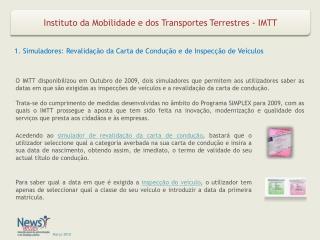 Instituto da Mobilidade e dos Transportes Terrestres - IMTT