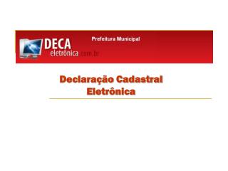 Declaração Cadastral Eletrônica