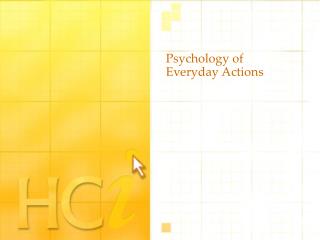 Psychology of Everyday Actions