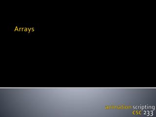 Arrays