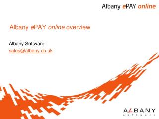 Albany e PAY online overview