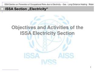 ISSA Section „Electricity“