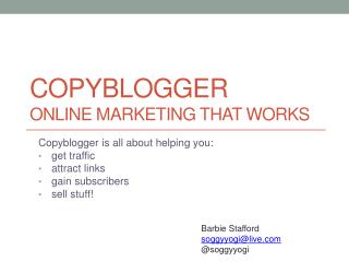 Copyblogger Online Marketing that Works