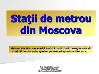 Staţii de metrou din Moscova