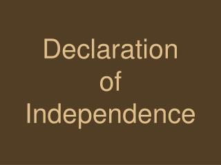 Declaration of Independence