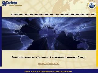 Introduction to Corinex Communications Corp.