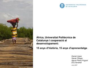 Àfrica, Universitat Politècnica de Catalunya i cooperació al desenvolupament: