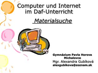Computer und Internet im Daf-Unterricht
