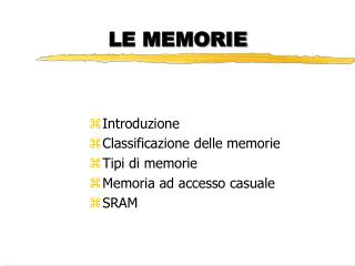 LE MEMORIE