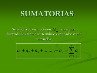 SUMATORIAS