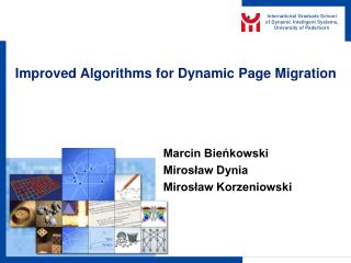 Improved Algorithms for Dynamic Page Migration