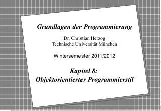 Grundlagen der Programmierung