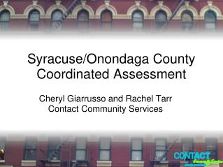 Syracuse/Onondaga County Coordinated Assessment