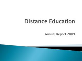 Distance Education